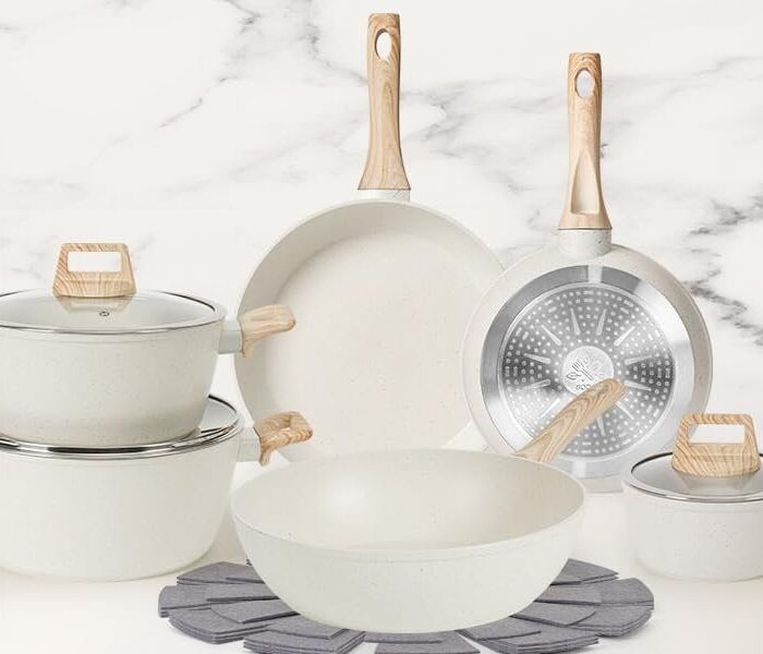 【One - Day Only】17 - Piece Non - stick Cookware Set