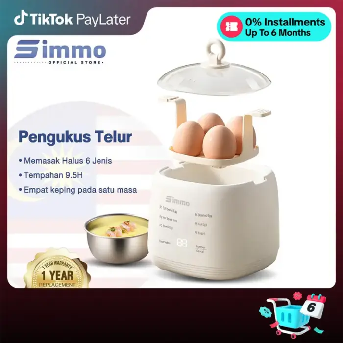 Perfect Eggs, Every Single Time. SIMMO Smart Egg Steamer — Only S$3.90