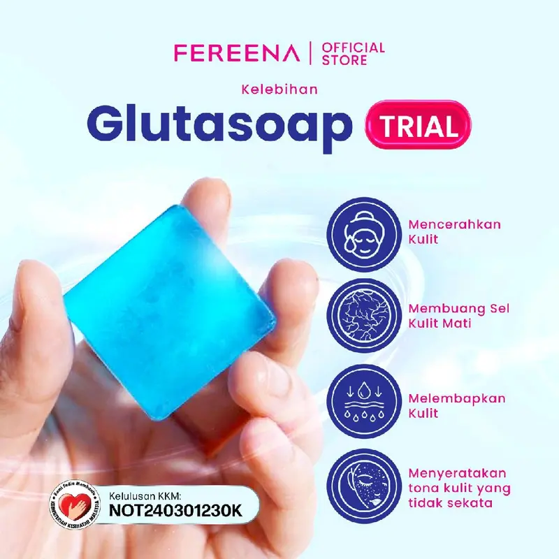 Fereena GlutaSoap Sabun Putih Glutathione + Niacinamide 10g