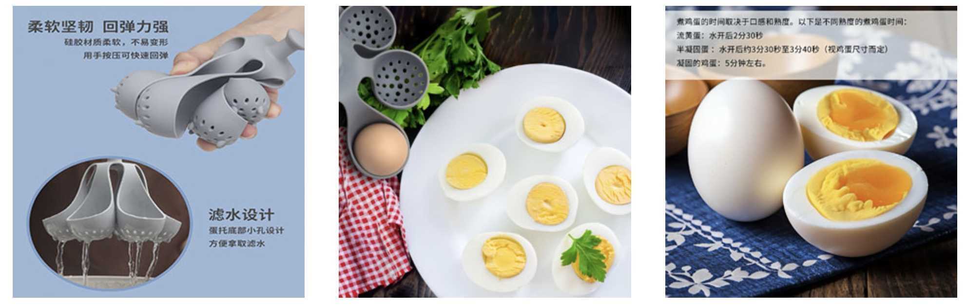 Premium BPA-Free Silicone Egg Boiler & Holder | Perfect Soft or Hard Boiled Eggs Every Time | Heat-Resistant, Food-Grade | Holds Up to 6 Eggs