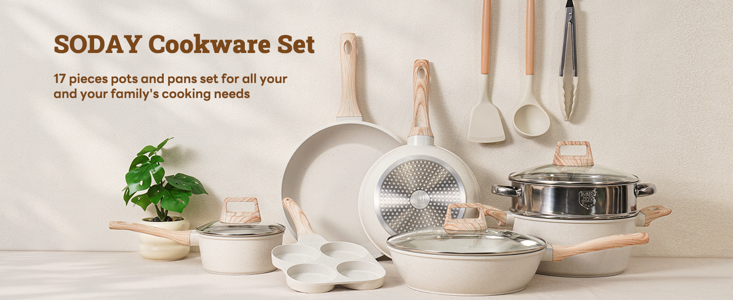 17 Pcs Pots and Pans Set Non stick .Cookware Sets White Granite Induction Cookware. Non-toxic Healthy Non Stick Kitchen Cooking Set with Frying Pans Set. Saucepans (PFAS. PFOA. PFOS Free) Ship from Kuala Lumpur ⚡ Flash Sale Hot Deals! – Limited to 100 units – Only 69 left! Enjoy bonus rewards under the Malaysia-issued American Express (Amex) Credit Card Program. Each person can only purchase one.