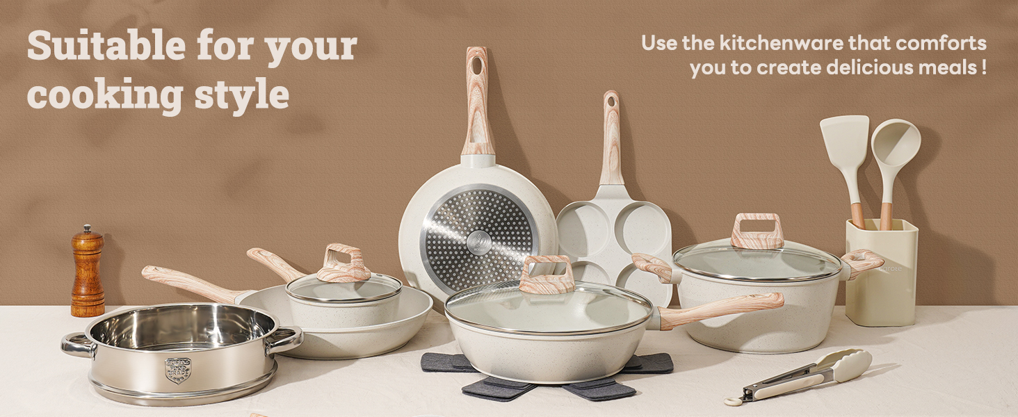 17 Pcs Pots and Pans Set Non stick .Cookware Sets White Granite Induction Cookware. Non-toxic Healthy Non Stick Kitchen Cooking Set with Frying Pans Set. Saucepans (PFAS. PFOA. PFOS Free) Ship from Kuala Lumpur ⚡ Flash Sale Hot Deals! – Limited to 100 units – Only 69 left! Enjoy bonus rewards under the Malaysia-issued American Express (Amex) Credit Card Program. Each person can only purchase one.