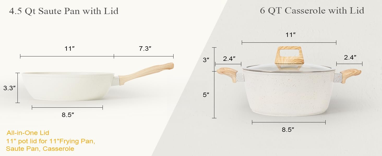 【One - Day Only】17 - Piece Non - stick Cookware Set