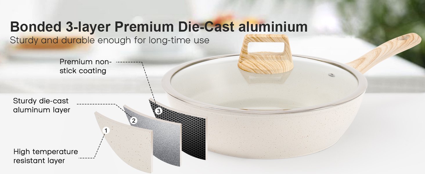 【One - Day Only】17 - Piece Non - stick Cookware Set