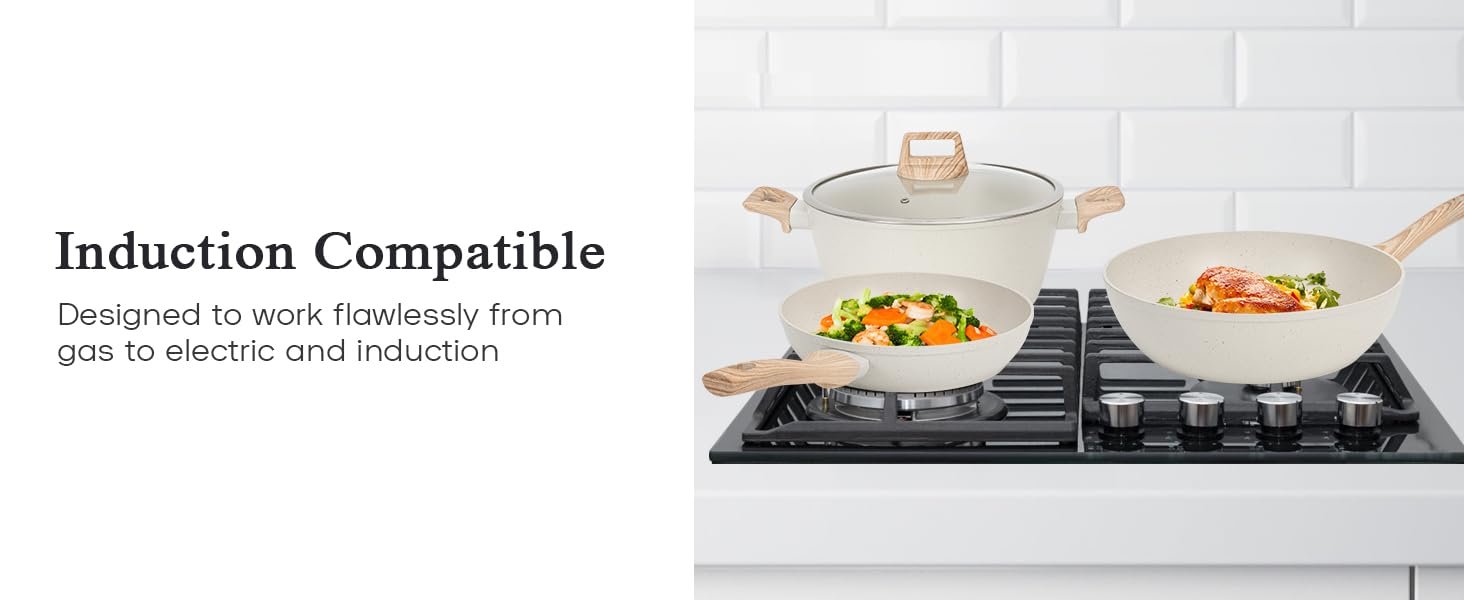 【One - Day Only】17 - Piece Non - stick Cookware Set