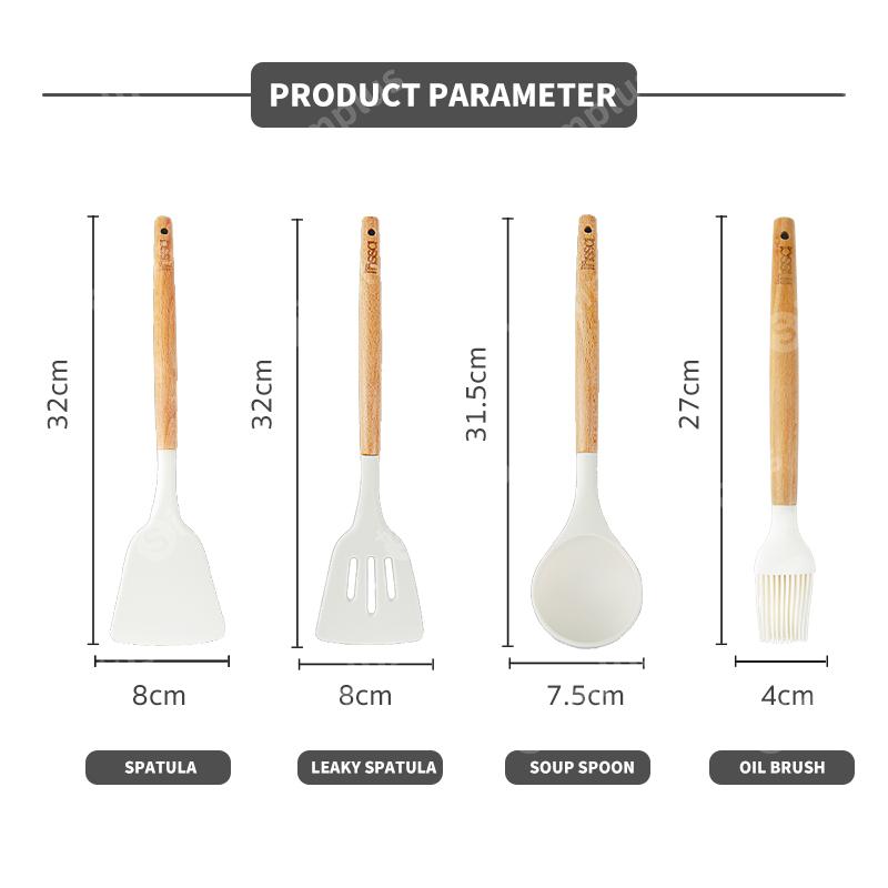 [Exclusive for new users]Simplus Silicone Spatula Silicone Kitchenware Non Stick Food Grade Silicone Cooking Tools A good helper in the kitchen, enjoy a delicious life