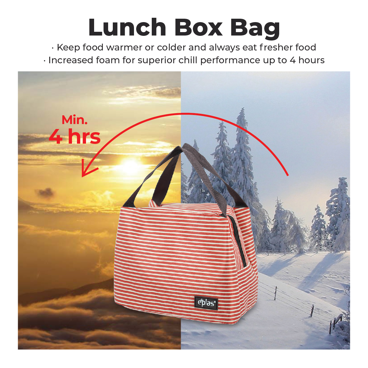 EPLAS OFFER PACK 480ml x2 Airtight Bento Food Storage With Lunch Box Beg.Bekas Makanan.ECO-1771(2)/EG-D/PK/BL