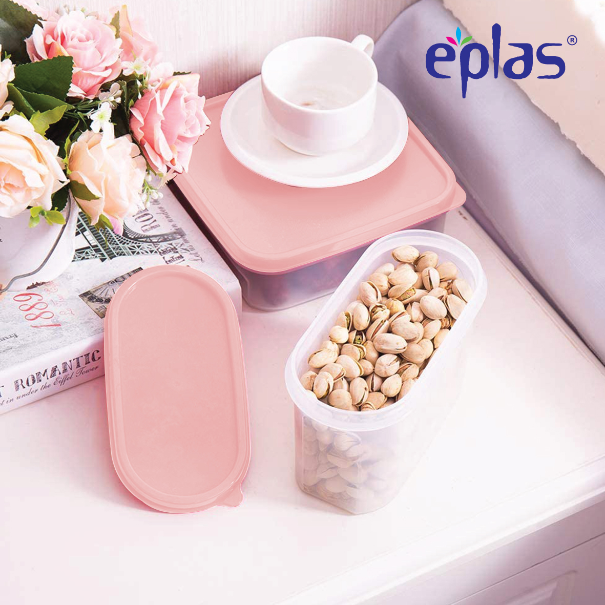 EPLAS OFFER PACK 480ml x2 Airtight Bento Food Storage With Lunch Box Beg.Bekas Makanan.ECO-1771(2)/EG-D/PK/BL